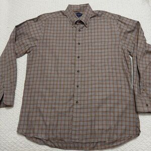Bills Khakis Classic Fit Long Sleeve Button-Down Plaid Shirt Men’s Size Large
